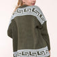 Greek E Design Long Sleeve Knitted Jumper Top
